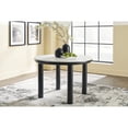 thumbnail image 2 of Signature Design by Ashley Xandrum Round Dining Room Table with Faux Marble Top, Black, 2 of 6