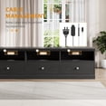 thumbnail image 6 of Studyset 70" TV Stand with Drawers for 75/80 inch TV, Grey Long Entertainment Center with Storage, Wood TV Console/Television Stands/Media Console/TV Cabinet, 6 of 8