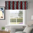 thumbnail image 3 of Curtain Valance for Windows Red Black Wave Stripes Kitchen Curtain Valances Geometric Twists Striped Valances Window Treatments Short Curtains for Kitchen Living Room Bedroom Home Decor 54x18 Inch, 3 of 9