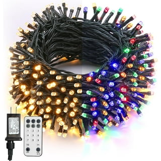 BlcTec christmas lights outdoor 300 led 108ft color changing christmas tree  lights warm white &multi color, 11 modes connectable plu