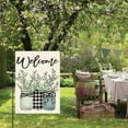 thumbnail image 4 of Eucalyptus Mason Jar Spring Summer Garden Flag 12x18 Inch Double Sided Outside, Buffalo Plaid Welcome Yard Outdoor Flag, 4 of 6