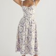 thumbnail image 2 of Robe Midi à Bretelles pour Femme, Imprimé Floral, Mode, Sans Manches, Robe Féminine, Vestidos, 2 of 7