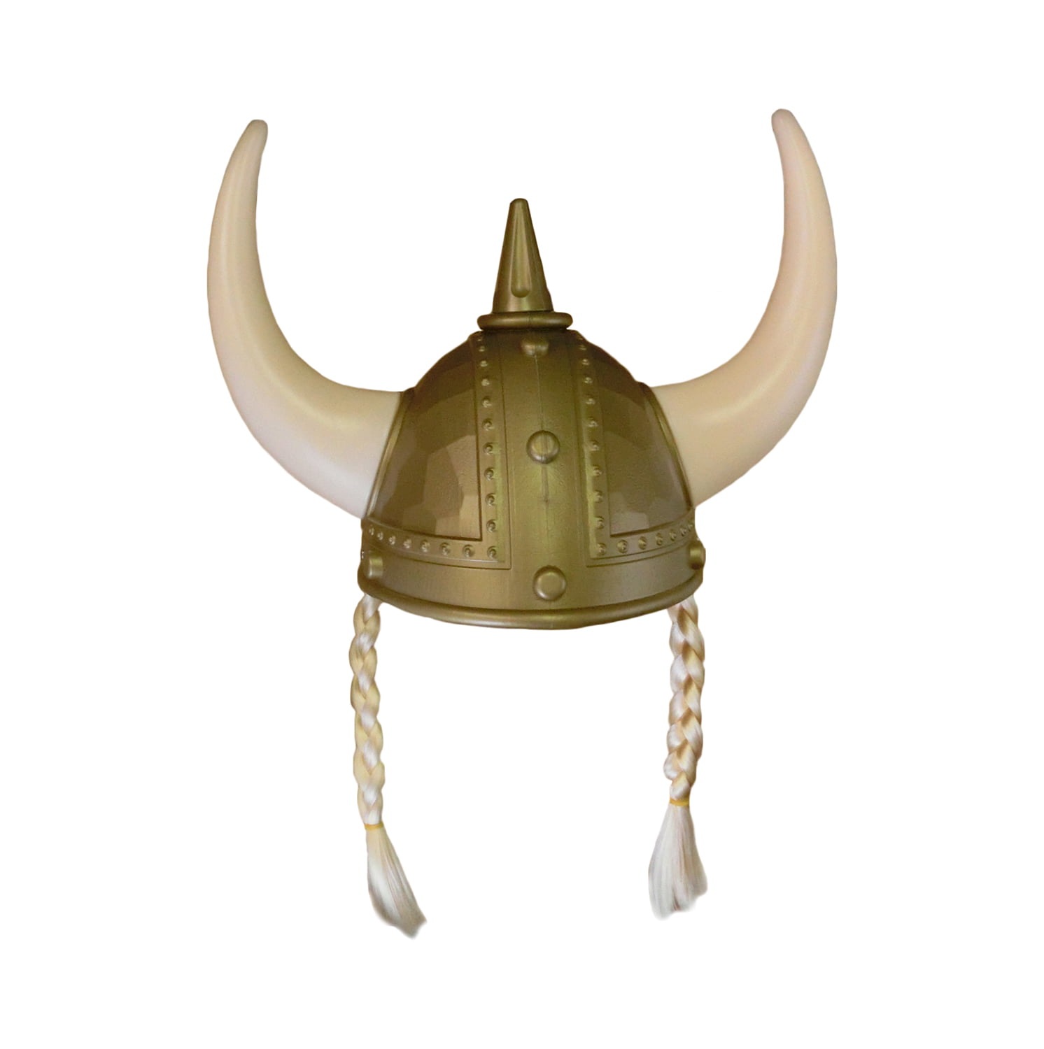 Adult Viking Warrior Horns Plastic Hat Helmet Unisex Costume Accessory 