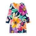 thumbnail image 3 of LOVZFMLL Robe d'Été à Manches Courtes Col Rond Couleur Unie, 3 of 4