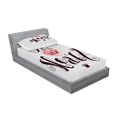 thumbnail image 2 of Ambesonne Saying Fitted Sheet & Pillow Sham Set, You are My Heart Phrase, Twin, Seal Brown Coconut, 2 of 2
