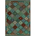 thumbnail image 1 of Sangat Donte Green/Red Rug, 4'3" x 5'11", 1 of 5