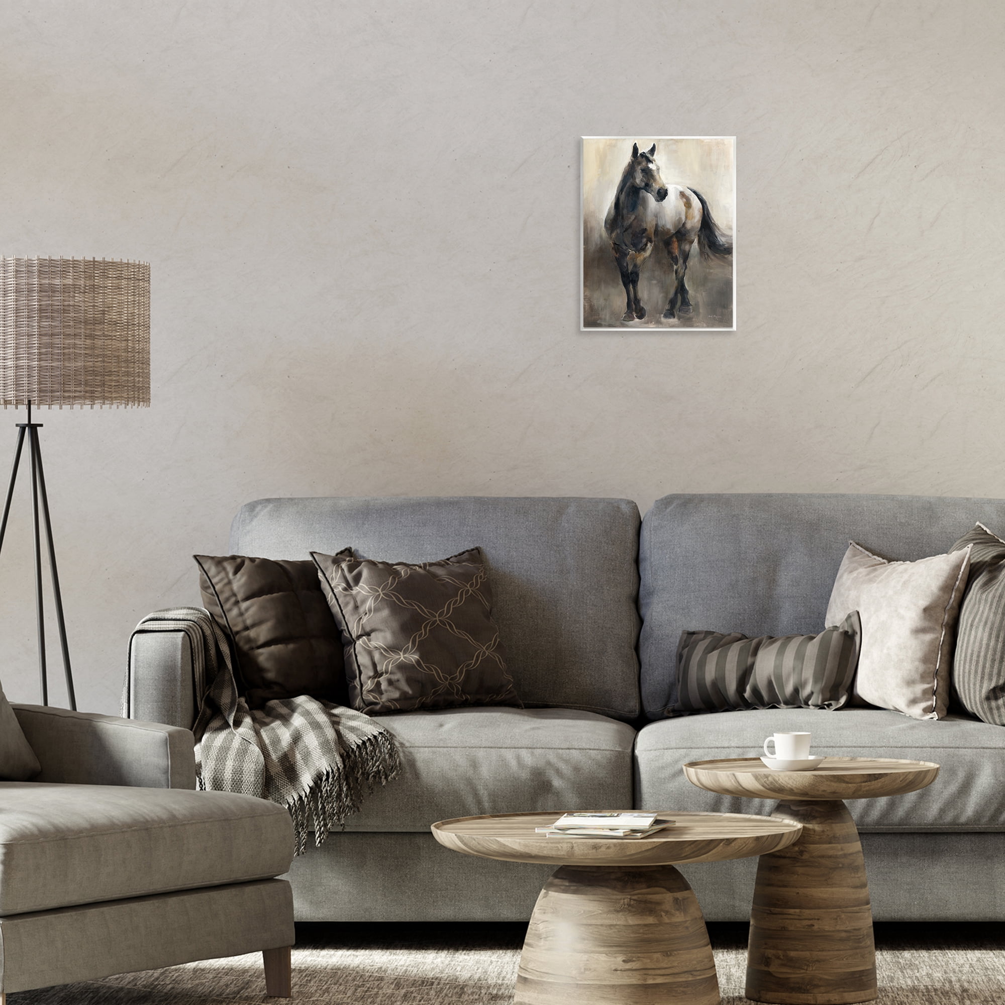 Stupell Industries Copper & Nickel Horse Animals Painting Unframed Art Print Wall Art, 11 x 14