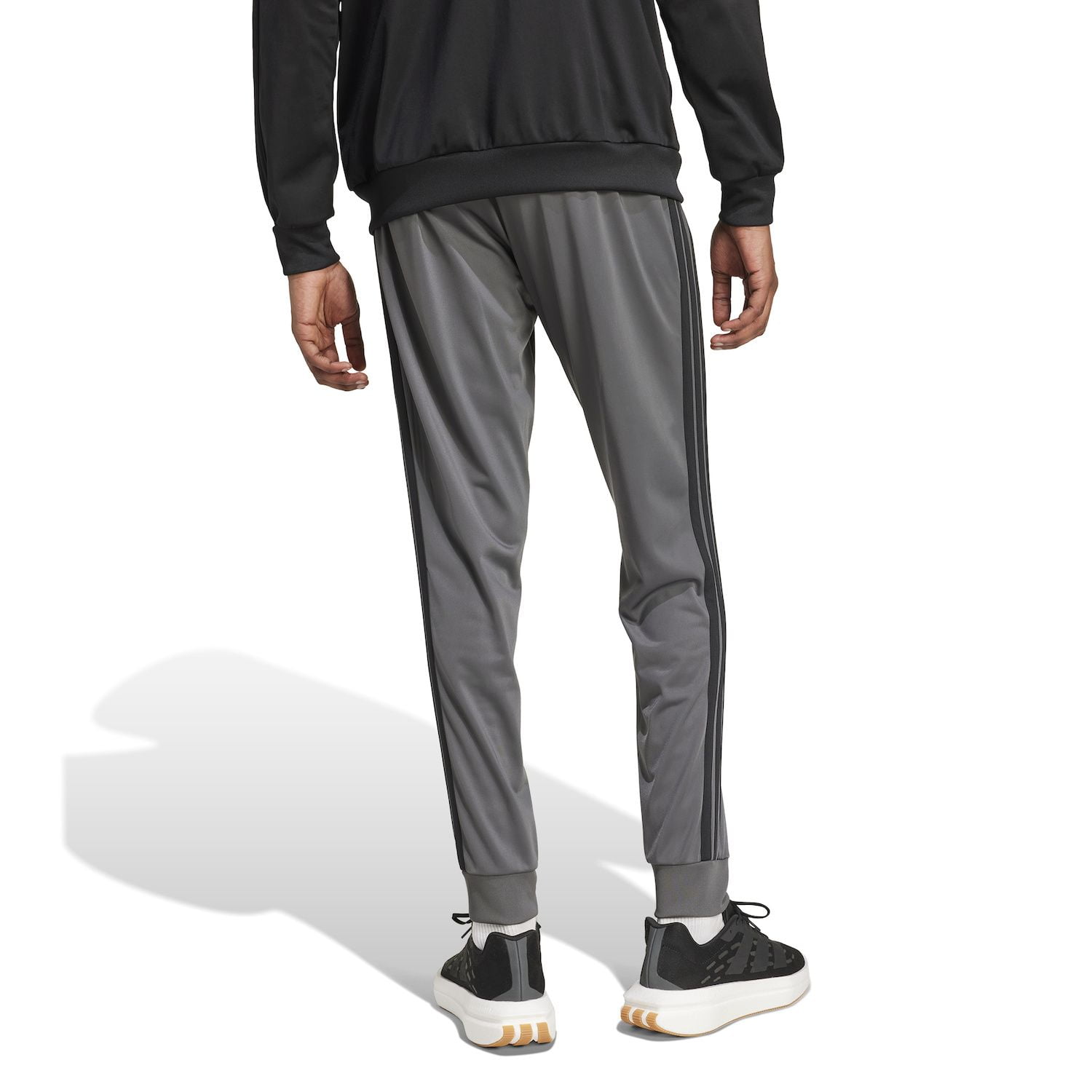 Men's adidas 3-Stripes Tricot Jogger Track Pants Color: Black Black Size: XL