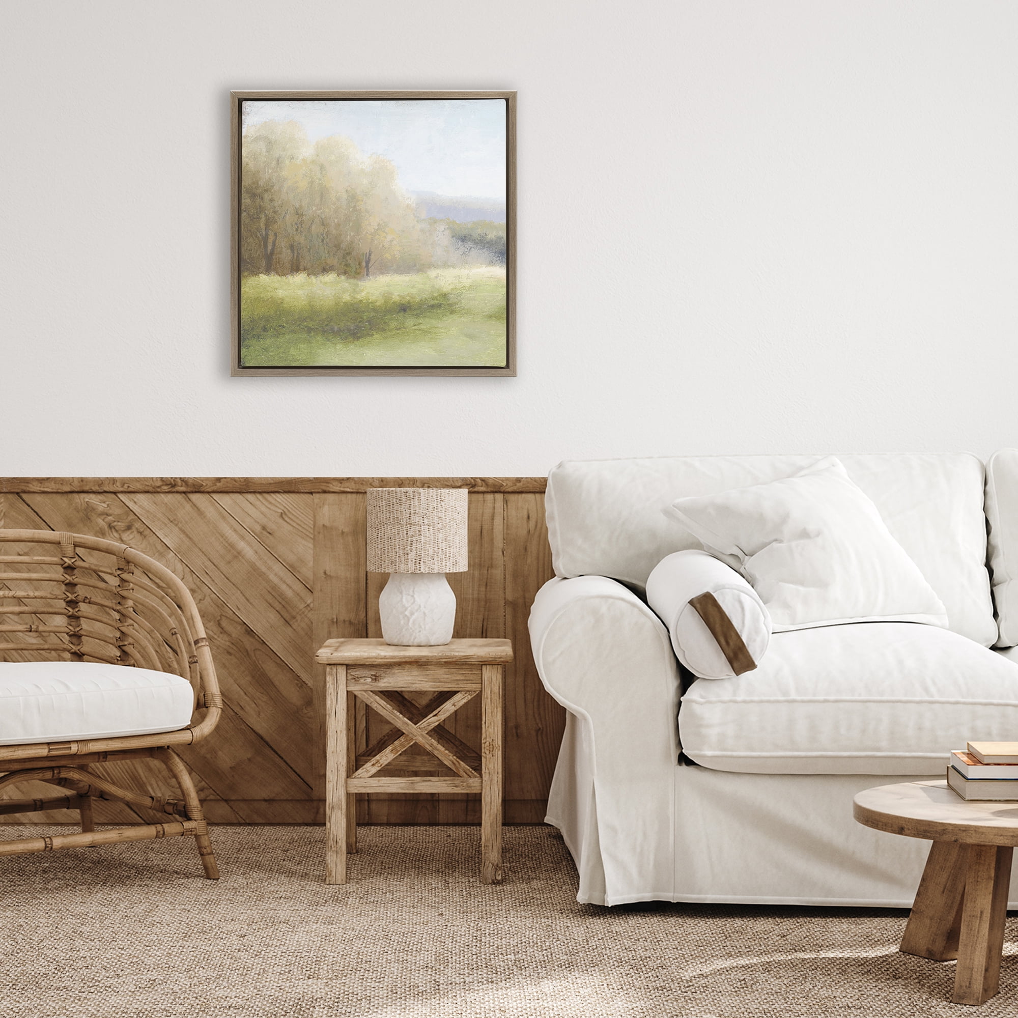 Stupell Industries Within Familiar Place Meadow Brown Framed Floater Canvas Wall Art, design by Michael Marcon