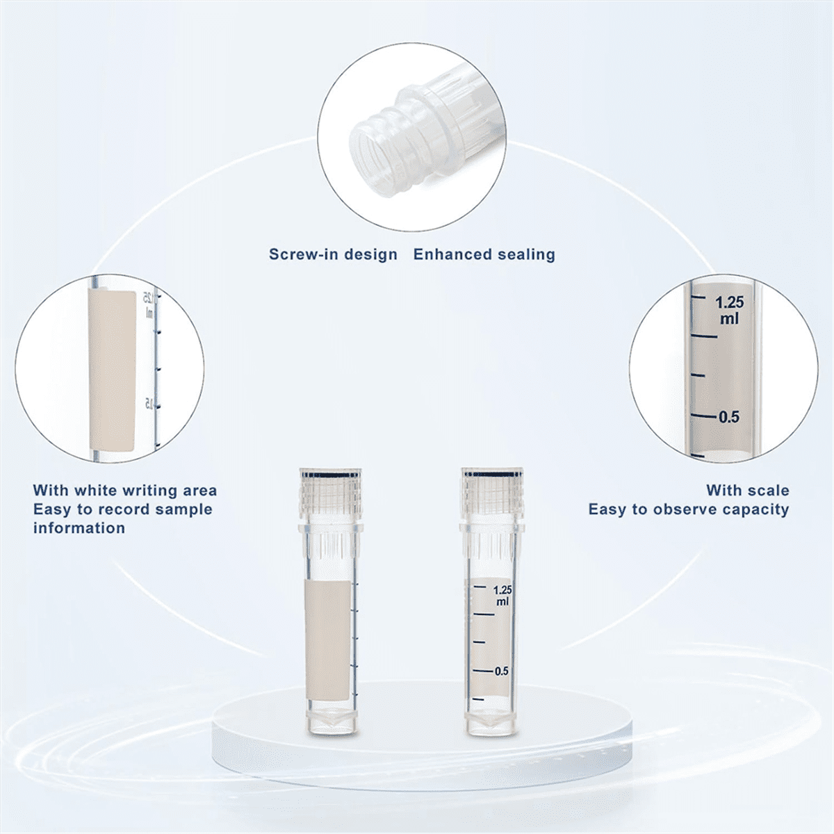 Ks-Tek Sterile Empty Vials 2ml Clear With Self Healing Injection Port And Aluminum Plastic Cap - Sterile Package (10 Pack)