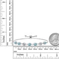 thumbnail image 3 of Gem Stone King 4.26 Ct Round Blue Zircon 925 Sterling Silver Lab Grown Diamond Tennis Bracelet for Women (Fully Adjustable up to 9 inch), 3 of 3