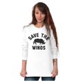 thumbnail image 5 of Save the Winos Rhinoceros Wine Lover Women's Long Sleeve T Shirt Brisco Brands S, 5 of 6