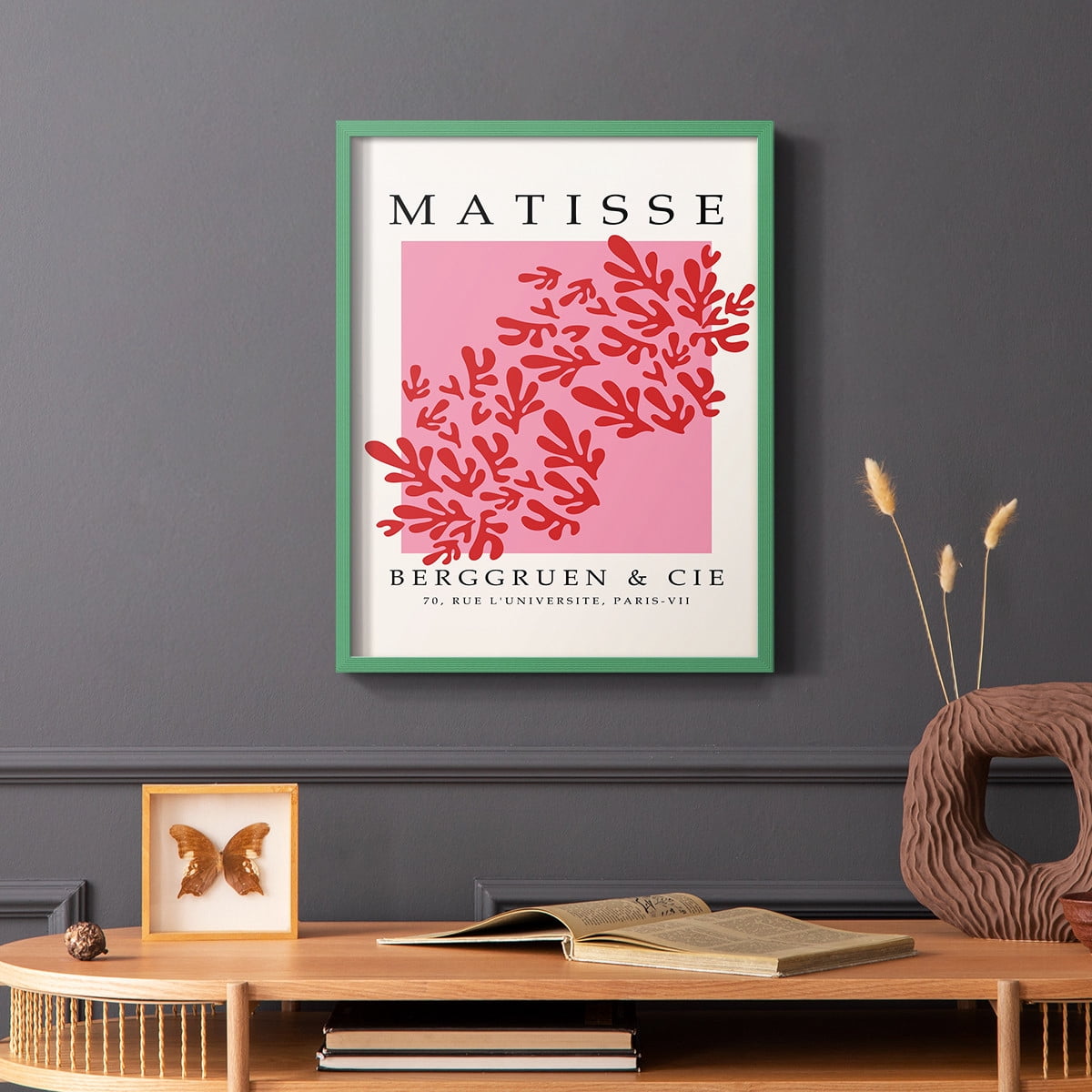 Matisse CCCXXII in Green Solid Wood 22 x 28 Framed Print