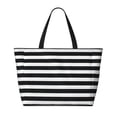 thumbnail image 2 of Fotbe Black And White Stripes Bolsa de Viaje para Playa - Resistente al Agua, Bolsa Tote de Gran Capacidad y Ligera con 7 Bolsillos para Mujeres y Hombres, 2 of 7