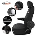 thumbnail image 3 of Fundas de Asiento para Auto CAROMOP de Lujo en Cuero Sintético y Tela Negra, 3 of 8