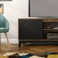 thumbnail image 2 of Nexera Hexagon TV Stand with Shelves and 2 Doors for TVs up to 80 in., Black and Truffle, 2 of 4