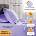 thumbnail image 3 of Lux Decor Twin-XL Bed Sheet Set, 3-Piece Plain Soft Microfiber – Deep Pocket Twin XL Bed Sheets, Includes 1 Fitted Sheet, 1 Flat Sheet, 1 Pillowcase, Lavender, 3 of 10