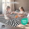 thumbnail image 4 of ODIKA 6'x9' Machine Washable Non-Slip Area Rug, Contemporary Zebra with High Contrast Stripes High Traffic Rug, Black, 311551, 4 of 5