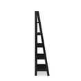 thumbnail image 3 of Linon Archdale Wood Open Back 72" Ladder Bookshelf with 5 Shelves in Black, 3 of 13
