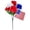 C, variant on Independence Day 7-Head Cemetery Flowers for Grave Artificial Red Blue White Lilac Patriotic Silk Memorial Day Flowers for Cemetery Veterans Day 4th of July Independence Day Table Centerpiece