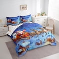 thumbnail image 3 of Castle Fairy Xmas Santa Claus Deer 7-Piece Twin Bedding Sets for Kids Children Boys Girls,Happy New Year Bedding Comforter Set,Merry Christmas Breathable Sheet Sets,Luxury Bedroom Decor, 3 of 8