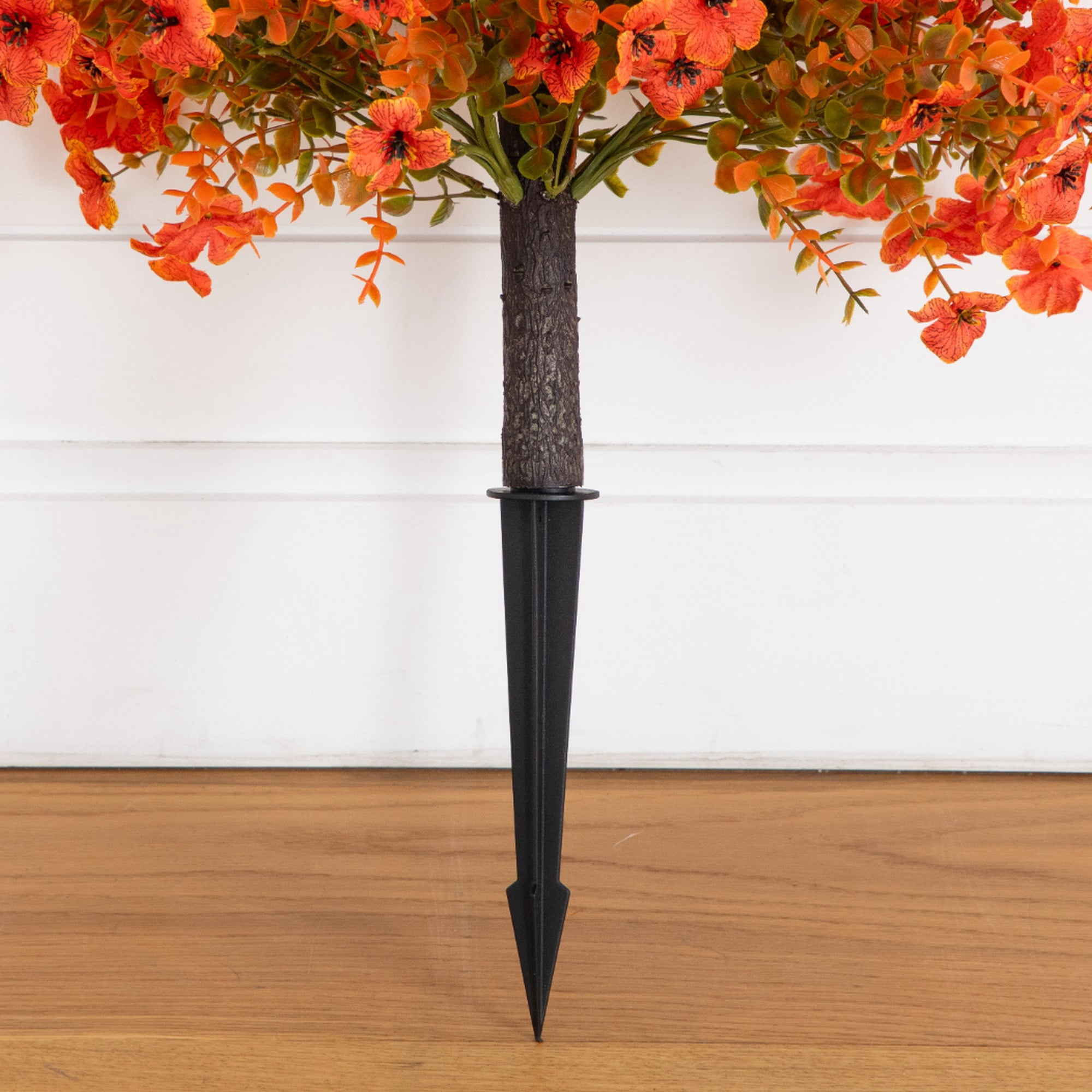 26in. UV Resistant Autumn Artificial Fall Daisy Bush with Integrated Ground Stake (Indoor/Outdoor) - Set of 2