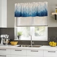 thumbnail image 4 of Blue Botanical Curtain Valances for Windows, Kitchen Valance Window Treatments Panel 2 Pack, Spring Summer Farmhouse Retro Beige Rod Pocket Short Curtains for Bathroom Bedroom 42 x 12 Inch, 4 of 8