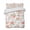 White, variant on Quilts King Size Bedding Set, Peach Lightweight Quilted Comforter, Spring Floral Green Leaf Botanical Pink Fruit Soft Reversible Bedspread Coverlet with Pillow Covers for All Season, 96" x 106"