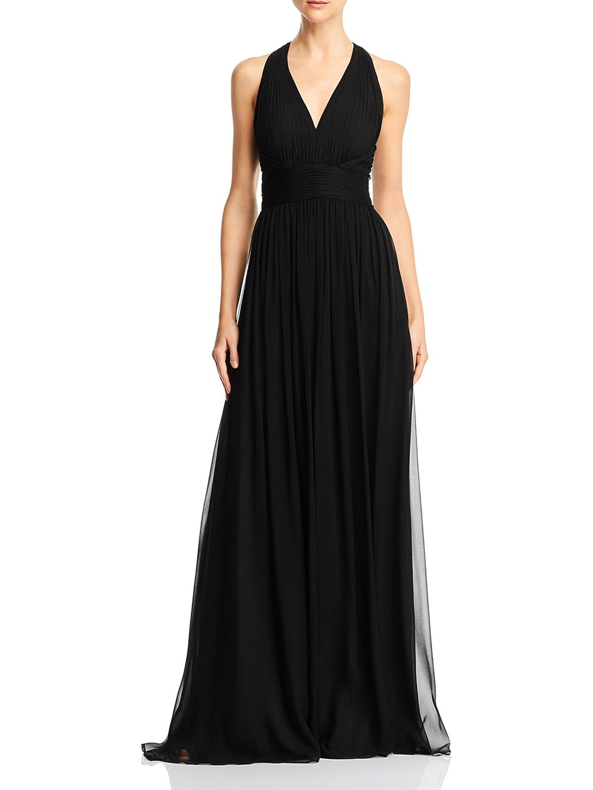 pleated lace inset gown