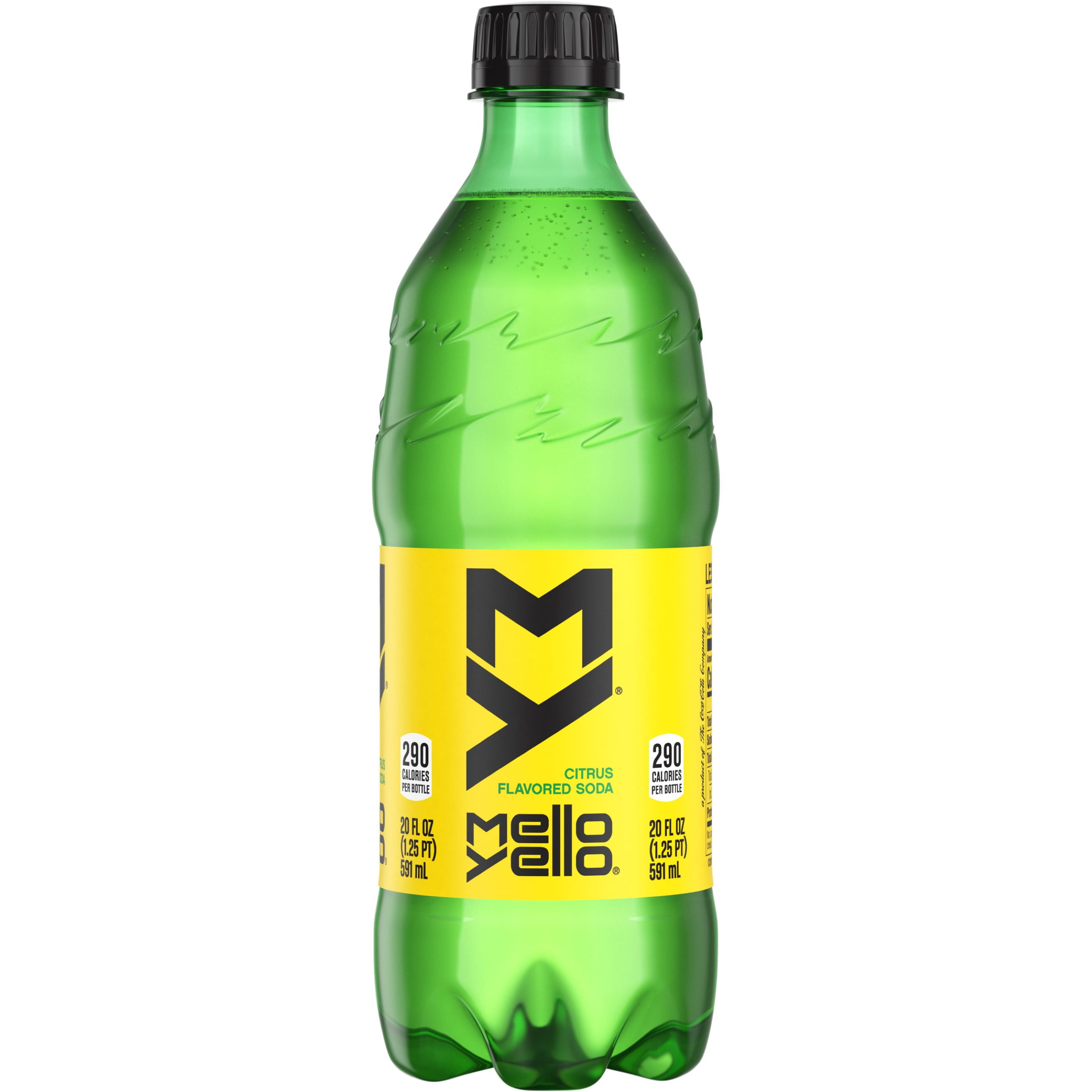 Mello Yello Soda Pop 20oz Bottles, Quantity of 24
