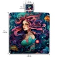 thumbnail image 2 of Mermaid Canvas Outdoor Picnic Mat - Large Size for Family Use - Durable and Easy to Clean - Ideal for Outdoor Activities and Travel - Foldable and Lightweight Design, 2 of 6