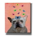 thumbnail image 1 of Epic Graffiti 'White French Bulldog and Butterflies' by Fab Funky, Canvas Wall Art, 26"x30", 1 of 3