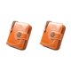 thumbnail image 4 of Qarigey Cartera corta de almacenamiento Retro PU Cartera de cuero Bolso portatarjetas Naranja Naranja 2Conjunto, 4 of 6