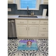 thumbnail image 3 of Carolines Treasures BB7422RUG Brunette Mermaid Watercolor Machine Washable Memory Foam Mat, 3 of 4
