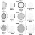 thumbnail image 4 of 72pcs Photo Charms Kit 6 Style Bezel Pendant Trays Setting Tibetan Alloy Round Rectangle Heart Oval Pendant Glass Cabochons Dome Tiles, 4 of 8