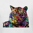 thumbnail image 5 of Wild Bobby Colorful Rainbow Siberian Tiger Animal Lover Women Graphic Tee, White, 3X-Large, 5 of 5