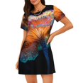 thumbnail image 1 of Fotbe Bioluminescent Underwater Flower Bata de Dormir para Mujer con Estampado, Camisón de Algodón de Manga Corta, Ropa de Dormir Casual, 1 of 6