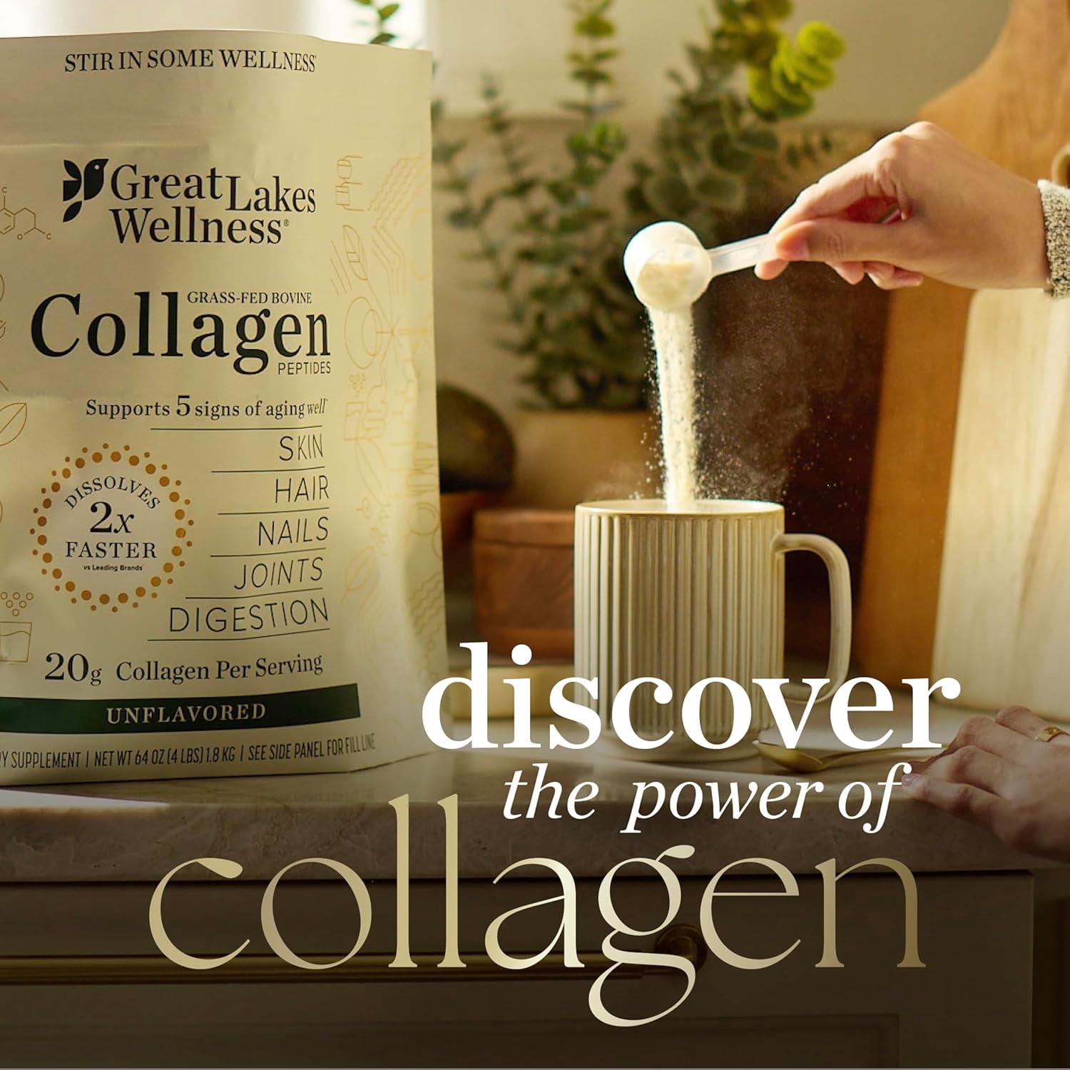 Great Lakes Wellness Collagen Peptide 20PkTbX 8.47 Oz