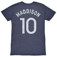 thumbnail image 3 of Men's 1863FC James Maddison Heather Navy Tottenham Hotspur Player Name & Number Twisted Tri-Blend Slub T-Shirt, 3 of 3