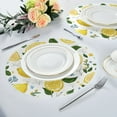 thumbnail image 6 of 15.4inch Round Placemats, DIY Printing Design, Suitable for Kitchen, Table Party Decoration Cute Lemon, 6 of 7