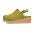 thumbnail image 4 of XYD Women Studded Round Closed Toe Slingback Buckle Sandals Wedge Heel Platform Mule Daily Walking Shoes Size 10 Olive, 4 of 4