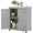 Classic Grey, variant on Outdoor Storage Cabinet & Potting Bench Table with Metal Top, Wooden Patio Furniture, Garden Workstation (Accent Grey, 36x31x17in)