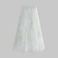 thumbnail image 2 of Gubotare Tulle Skirts for Women Midi Long Fairy Skirt Tutu A-Line Mesh Layered High Elastic Waist (White,A), 2 of 3