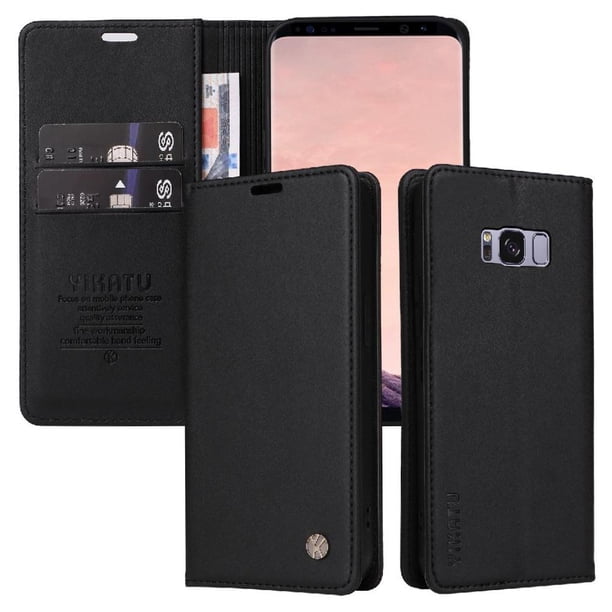 Funda para Samsung Galaxy S8 Plus Estuche de Cuero PU Tipo Cartera con Ranuras para Tarjetas y Cierre Magnético