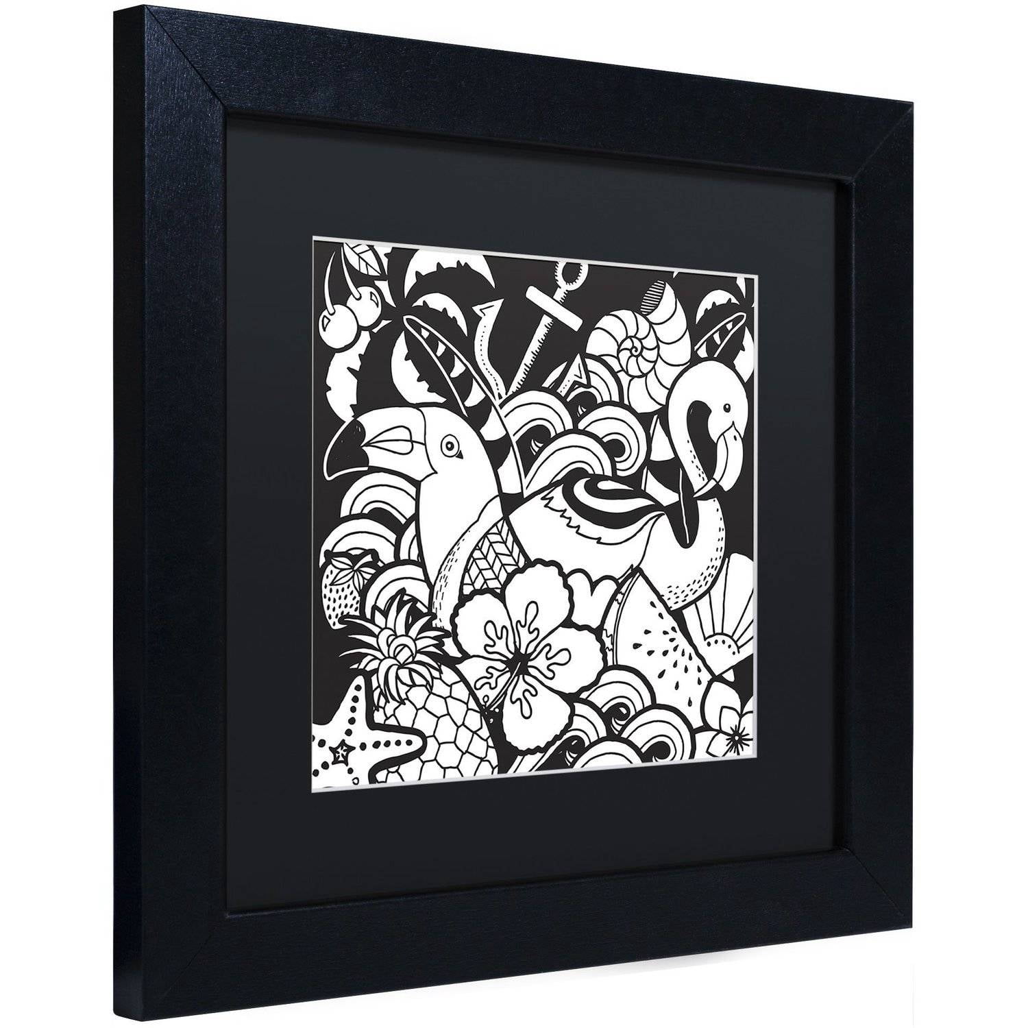 Trademark Fine Art "Island Fun" Canvas Art by Hello Angel, Black Matte, Black Frame