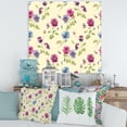 thumbnail image 2 of Designart ' Blue and Pink Pansy Flowers I ' Traditional Canvas Wall Art Print, 2 of 4