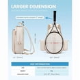 thumbnail image 3 of Waterproof Tennis Backpack For Pickleball Badminton, Convertible Crossbody Sports Racket Bag With Large Storage, Gym Travel Backpack For Men Women Athletes, 3 of 7