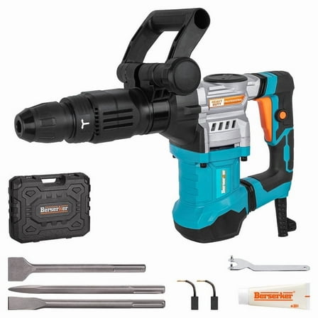 Berserker 1300W SDS-Max Demolition Hammer - 16LB Compact, 11A Corded for Tile Removal & Concrete Breaking
