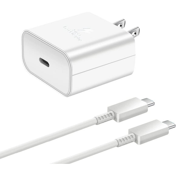 45W USB C Super Fast Charger for Xiaomi Redmi Note 9 Pro Super Fast PPS Wall Charger with 6ft USB C Cable - White