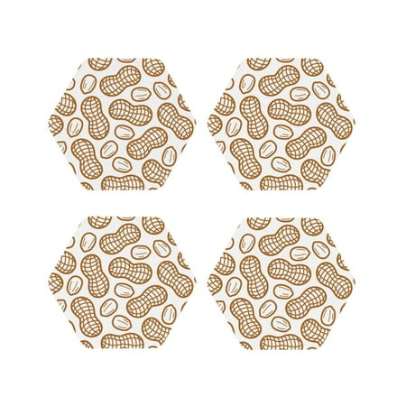 

Tideii Peanuts7 for Leather Coasters 4 Pieces Anti-fouling and Anti-scalding Decorative Coasters Suitable for Restaurants Kitchens Coffee Shops-Hexagon